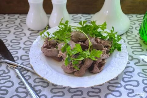 Рецепт с отварной печенью