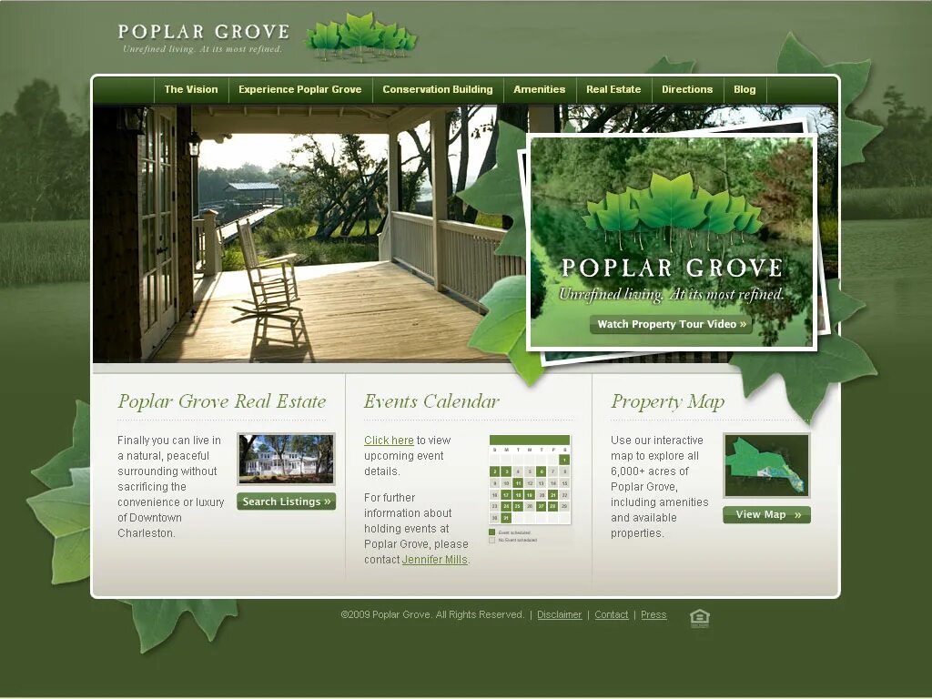 Web галерея оформление. Layout Design. Real Growe. Grove Park real Estate.