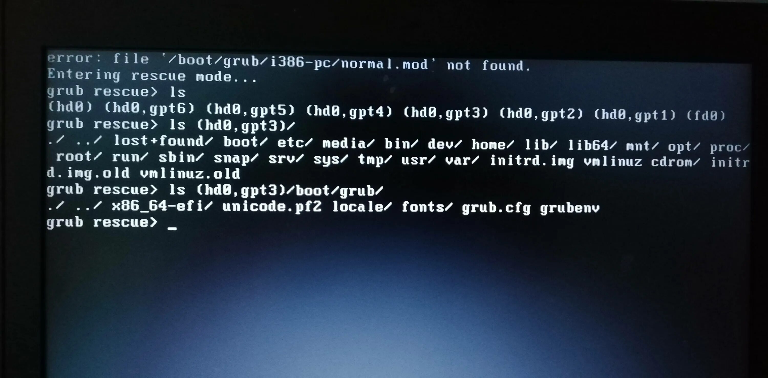 Grub ошибка. Boot/Grub...not found. Ошибка Boot. Grub-EFI i386.