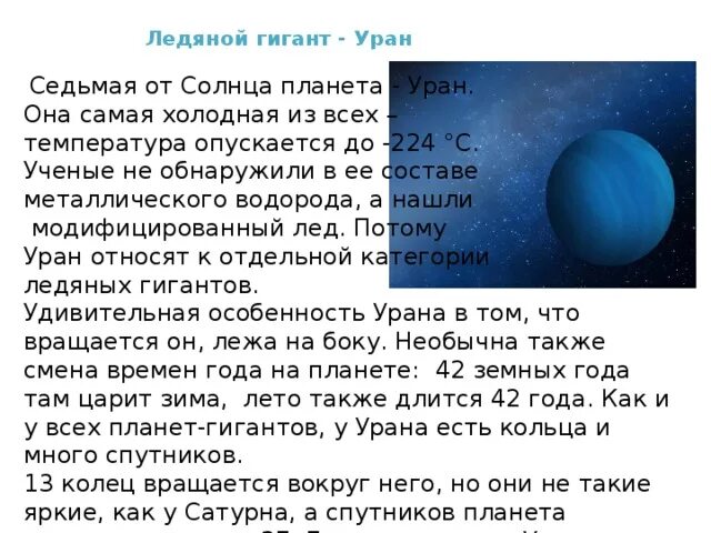 Уран информация. Уран информация