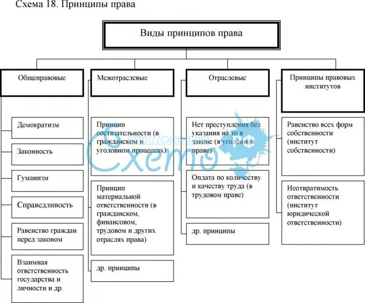 Данный принцип является в праве. Право в схемах и таблицах.