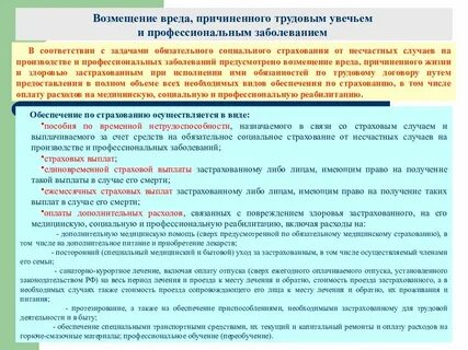 Возмещение вреда задачи