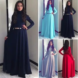 Длинное платье с рукавами мусульманское