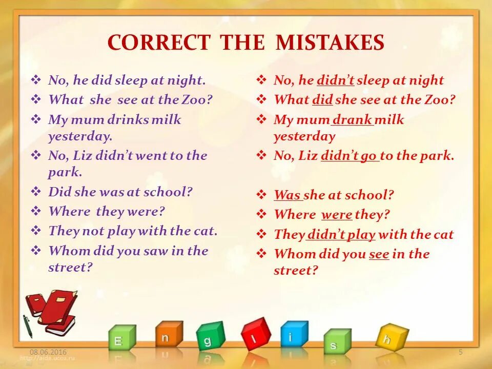 Correct the mistakes. Correct the mistakes задание по английскому языку. Correct the mistakes предлоги. Did you Sleep well. Where is the mistake