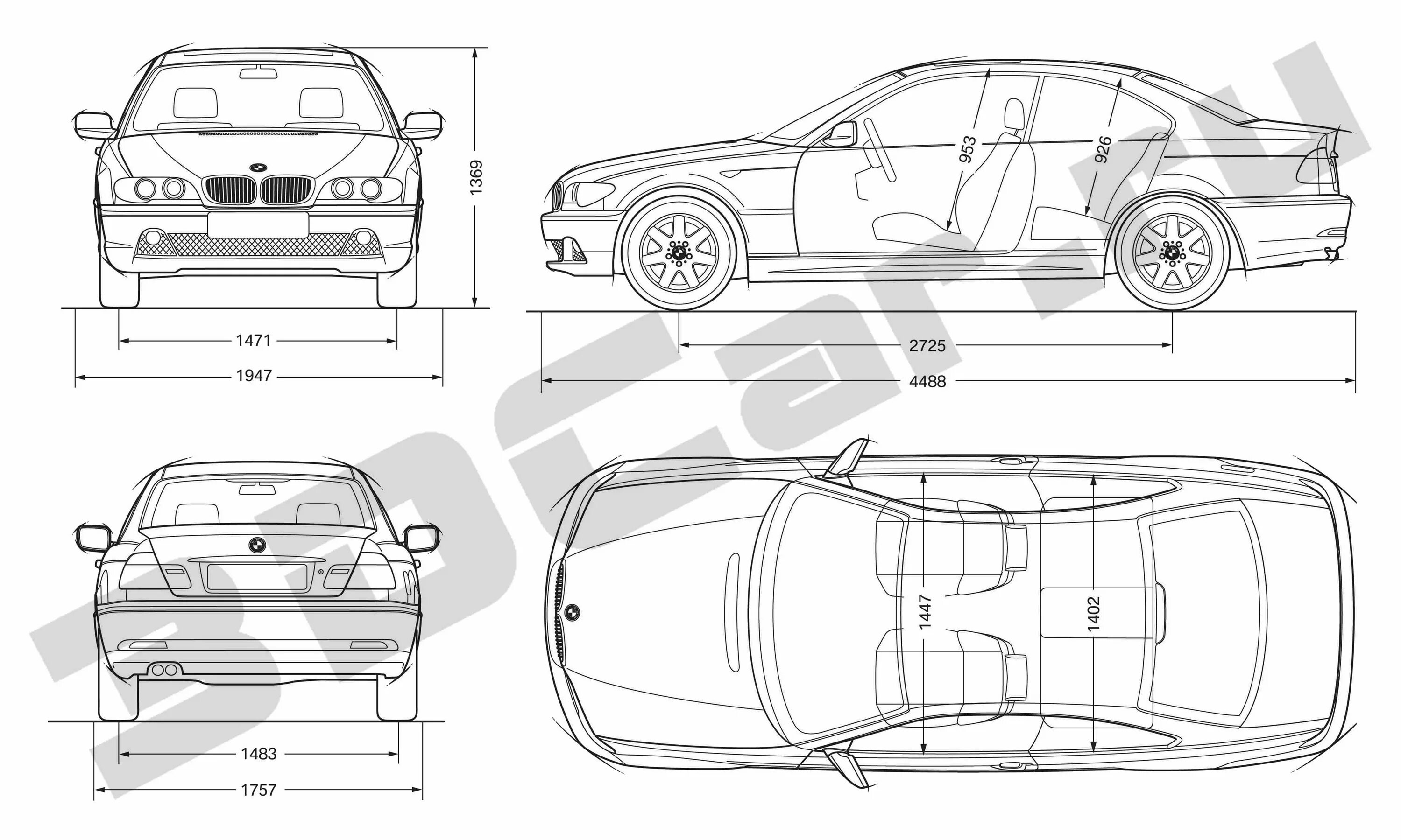 Bmw 3 размер. Чертеж бмв е36 купе. bmw e36 coupe чертеж. бмв м5 е34 чертеж. bmw 320 ci coupe 2005 чертёж.