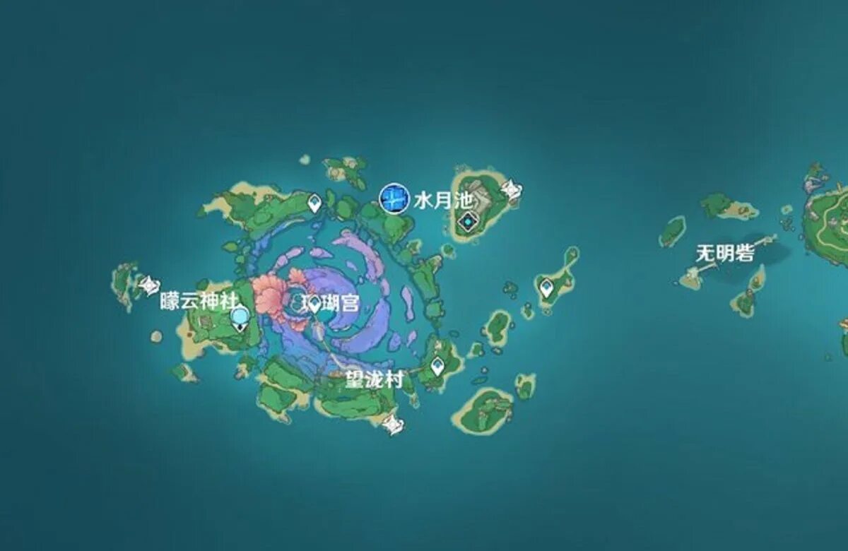 Ватацуми электро. Электрокулы ваацум Геншин. Остров Ватацуми Геншин. Остров Ватацуми Геншин на карте. Genshin Impact остров Ватацуми карта.