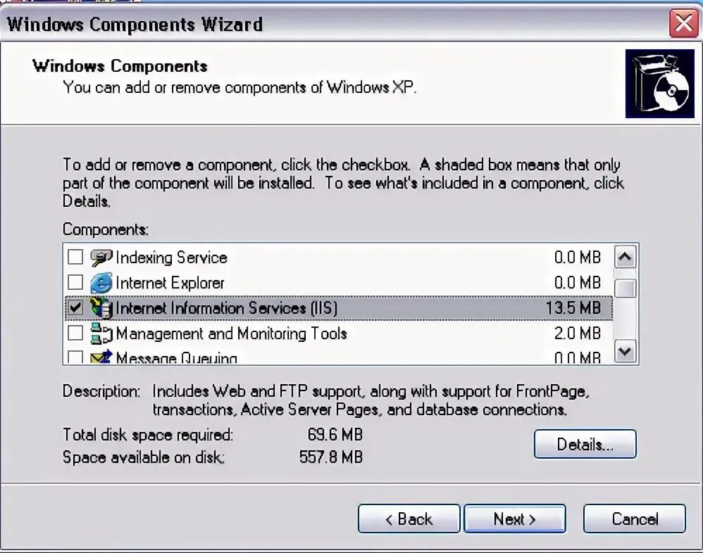 Windows component. Windows component