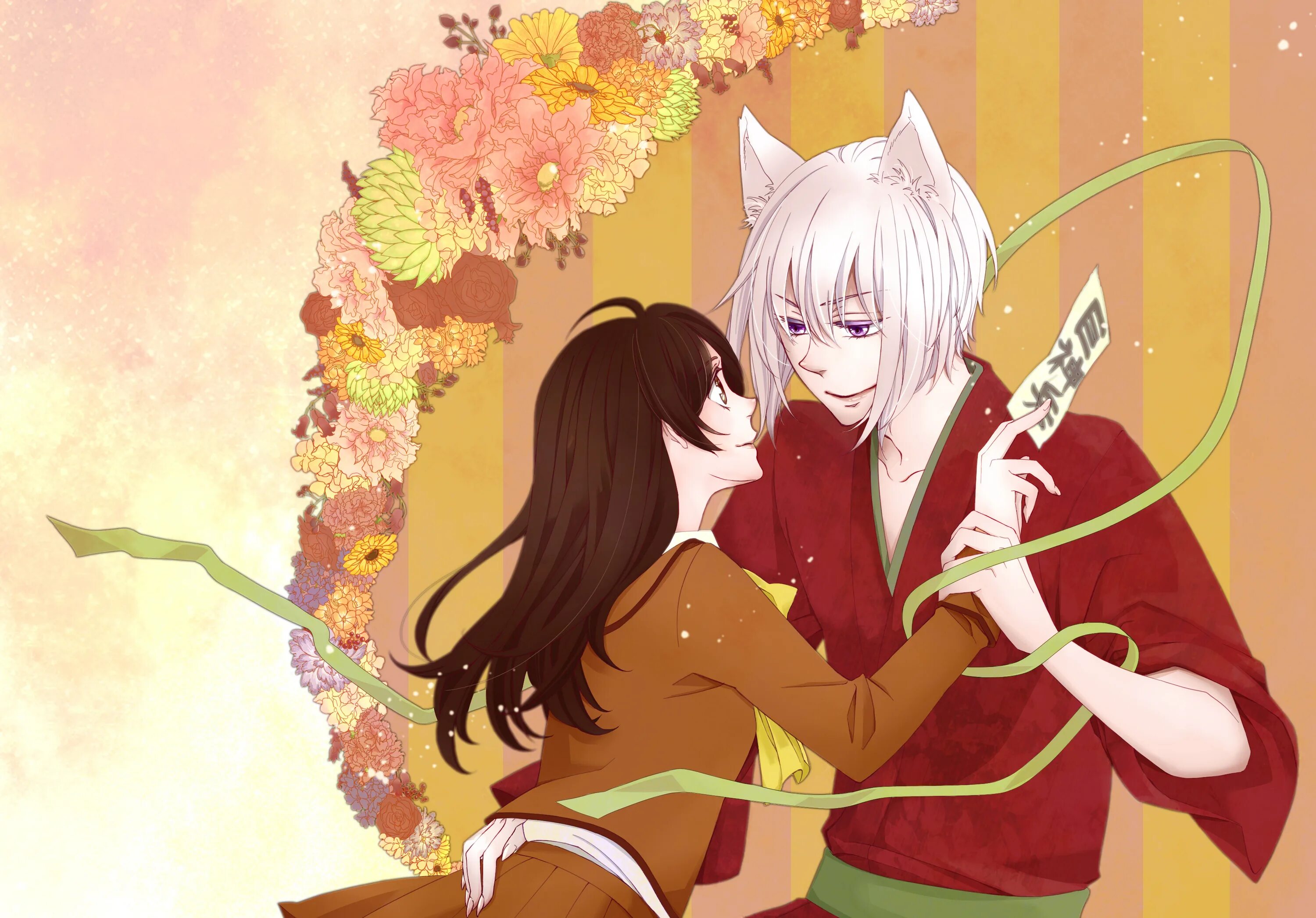 Kamisama Hajimemashita Томоэ. Томоэ и Нанами. Томоэ и Нанами поцелуй. Очень приятно фанфиков