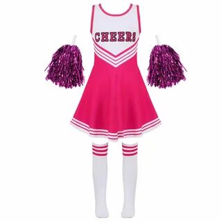 Cheerleader Kostüm für Mädchen Tänzerin Kostüm Kinder Faschingskostüm 3-10 Jahre...