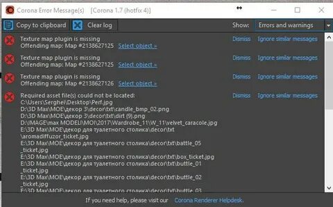 Missing required files