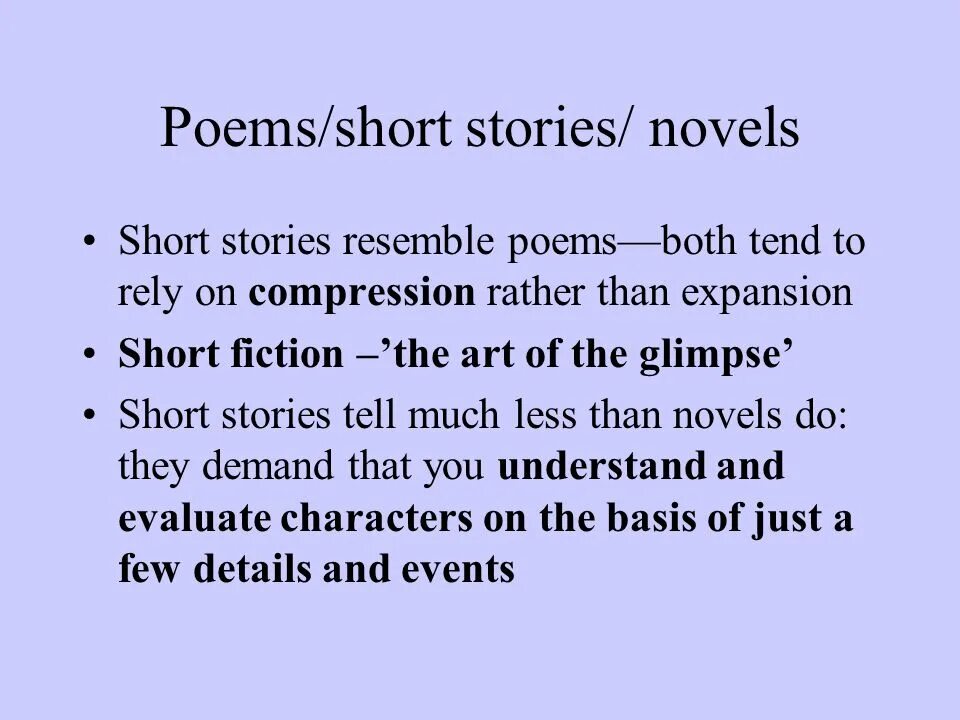 Poems stories
