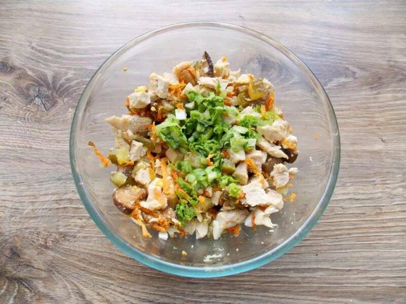 Белые грибы с куриным филе