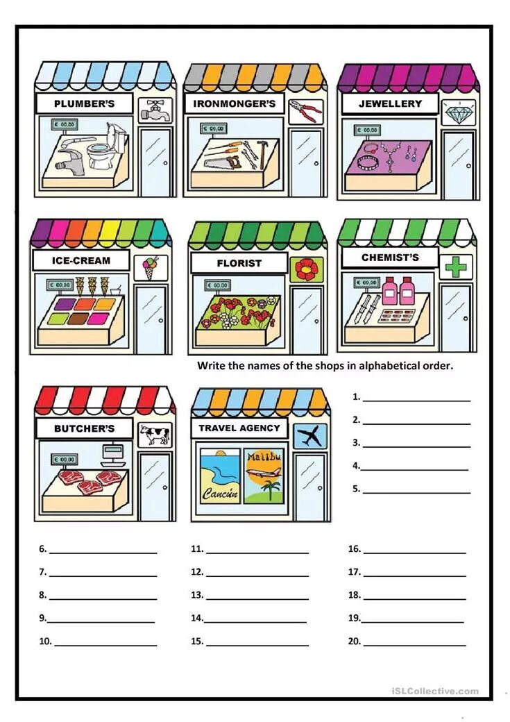 Магазины Worksheets. Shop for Kids. Shops in English. At the shops Vocabulary ответы.