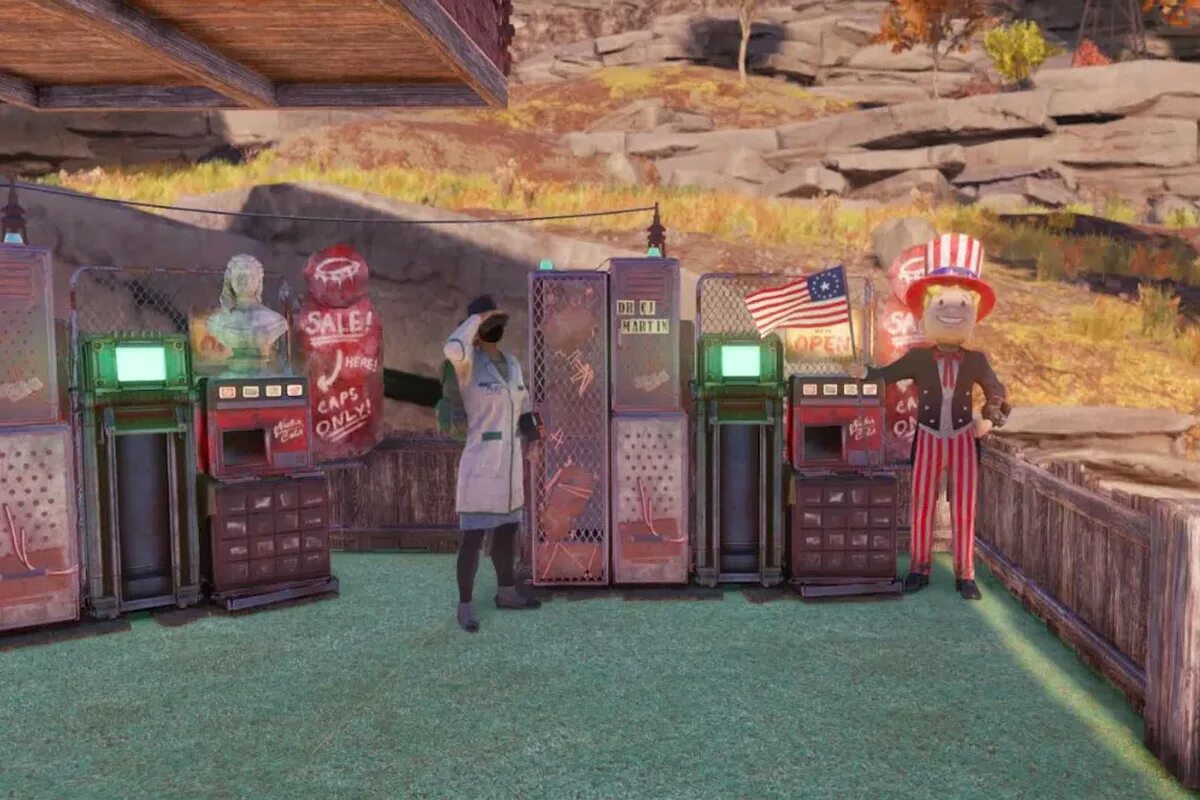Fallout 76 atomic shop update. Fallout 76 гатлинг. Fallout 76 перечница. Рюкзак fallout 76. Fallout 76 карта.