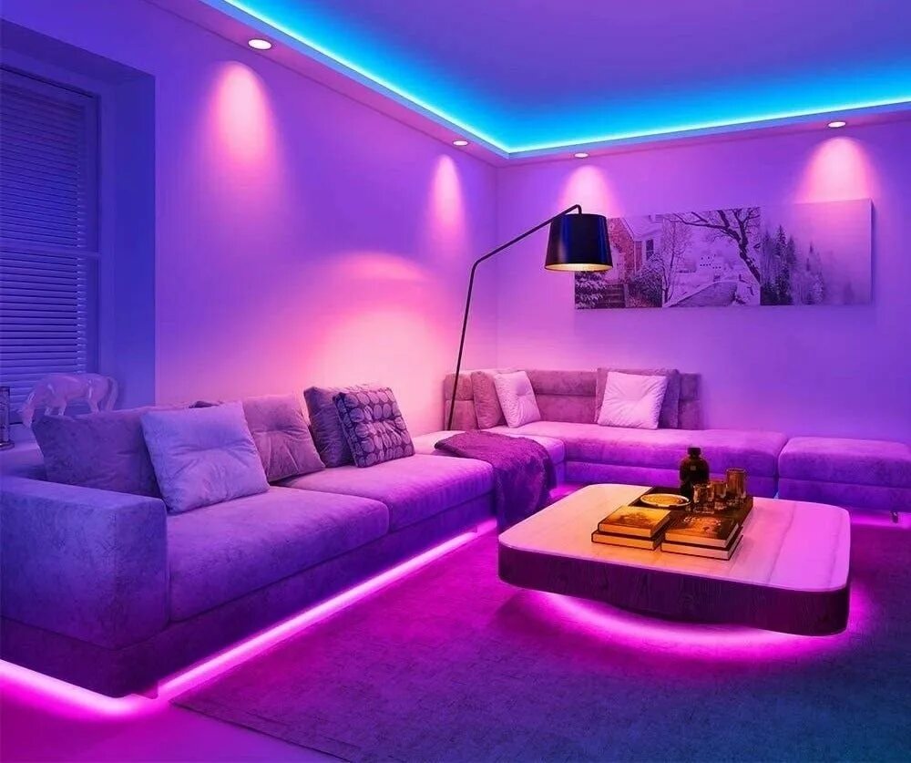 Как сделать освещение в домашних условиях. Фиолетовая РГБ подсветка. Неоновая лента RGB. Лэд подсветка и РГБ подсветка. 100ft RGB led strip Light.