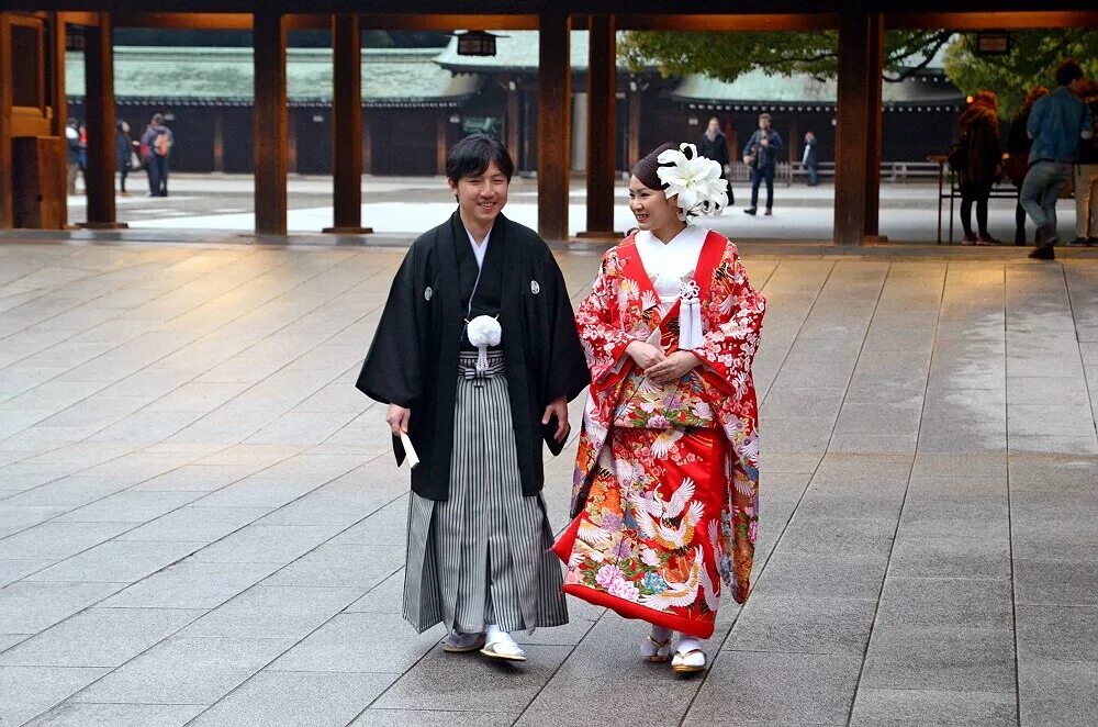 Кимоно Мэйдзи. Одежда для церемоний Мэйдзи. Японские знаменитостей места. Миай традиция. Японский жених
