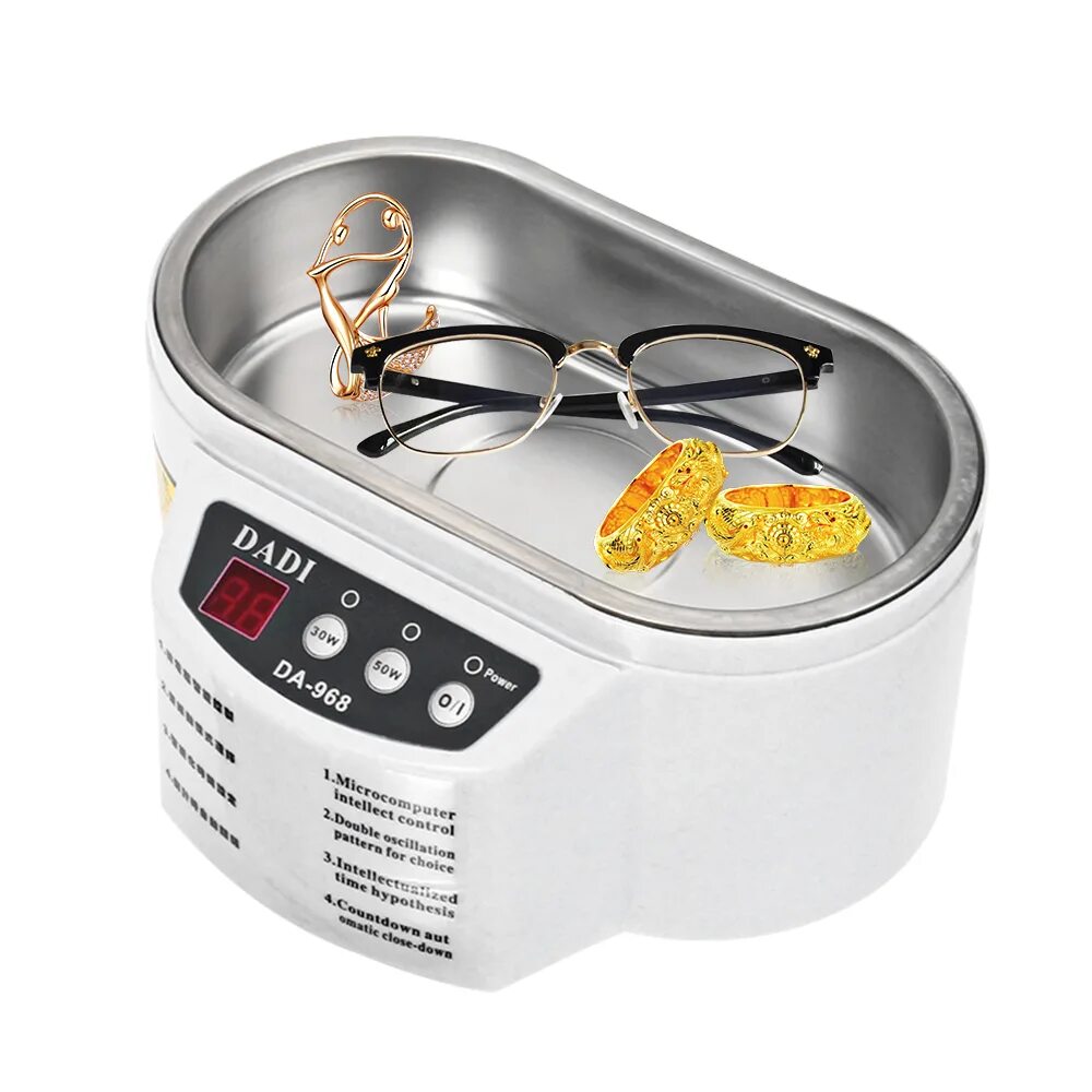 Ультразвуковая ванна для чистки ювелирных изделий. Украшения в ультразвуковой ванне. Купить ультразвуковой аппарат для чистки ювелирных изделий. Ультразвуковая ванна для чистки ювелирных изделий. Ультразвуковой очиститель для ювелирных изделий, очков, 1000 мл, 60 вт.