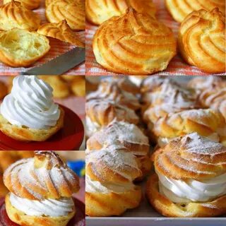Булочки из заварного теста с кремом