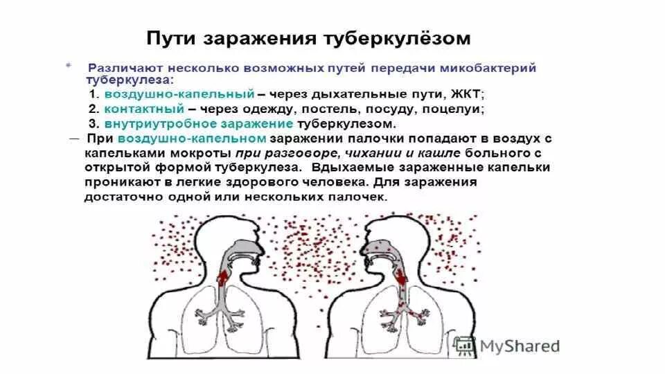 Как происходит заражение воздушно капельным