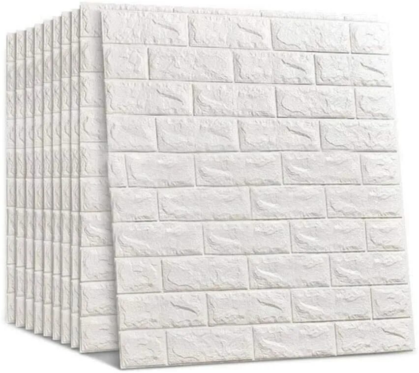 Самоклеющаяся панель белый кирпич 700х770. Мягкий кирпич. Кирпич самоклей 2022. Имитация кирпича самоклейка. Самоклеящиеся кирпичики на стену.