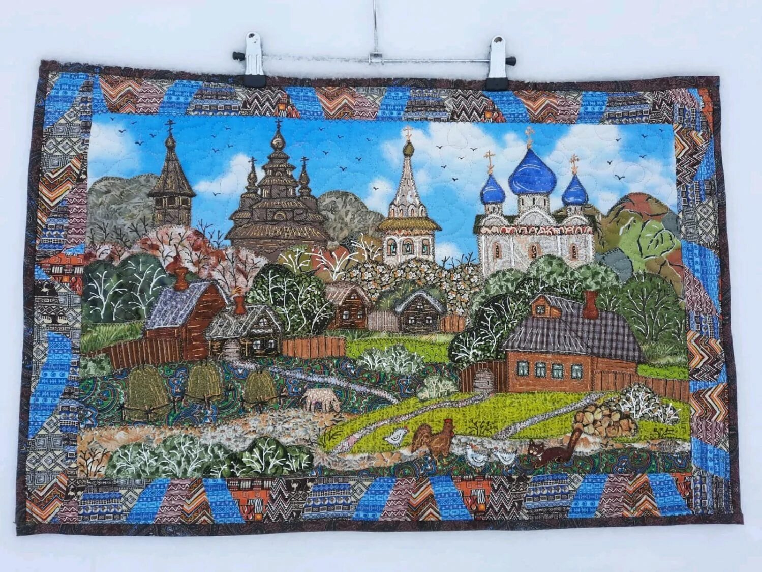 Панно прогулка по городу. Панно суздаль покровский монастырь. панно суздаль.