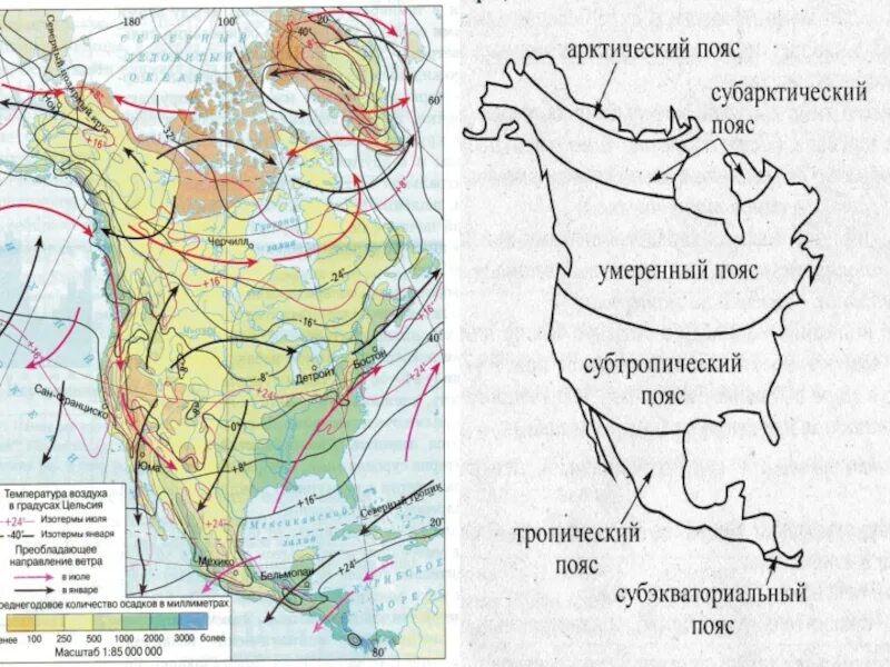 Осадки в тропическом поясе северной америки