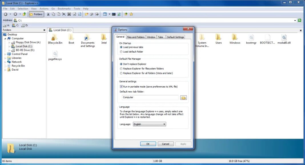 Default files