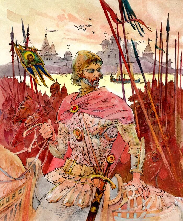 Картина невского. Иллюстрация на страже Руси Александр Невский. Тихомиров Александр Невский. Денис Гордеев иллюстратор «Александр Невский». Александр Невский живопись Графика.