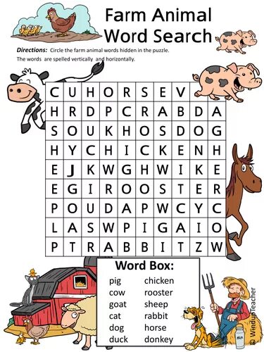 Animals wordsearch