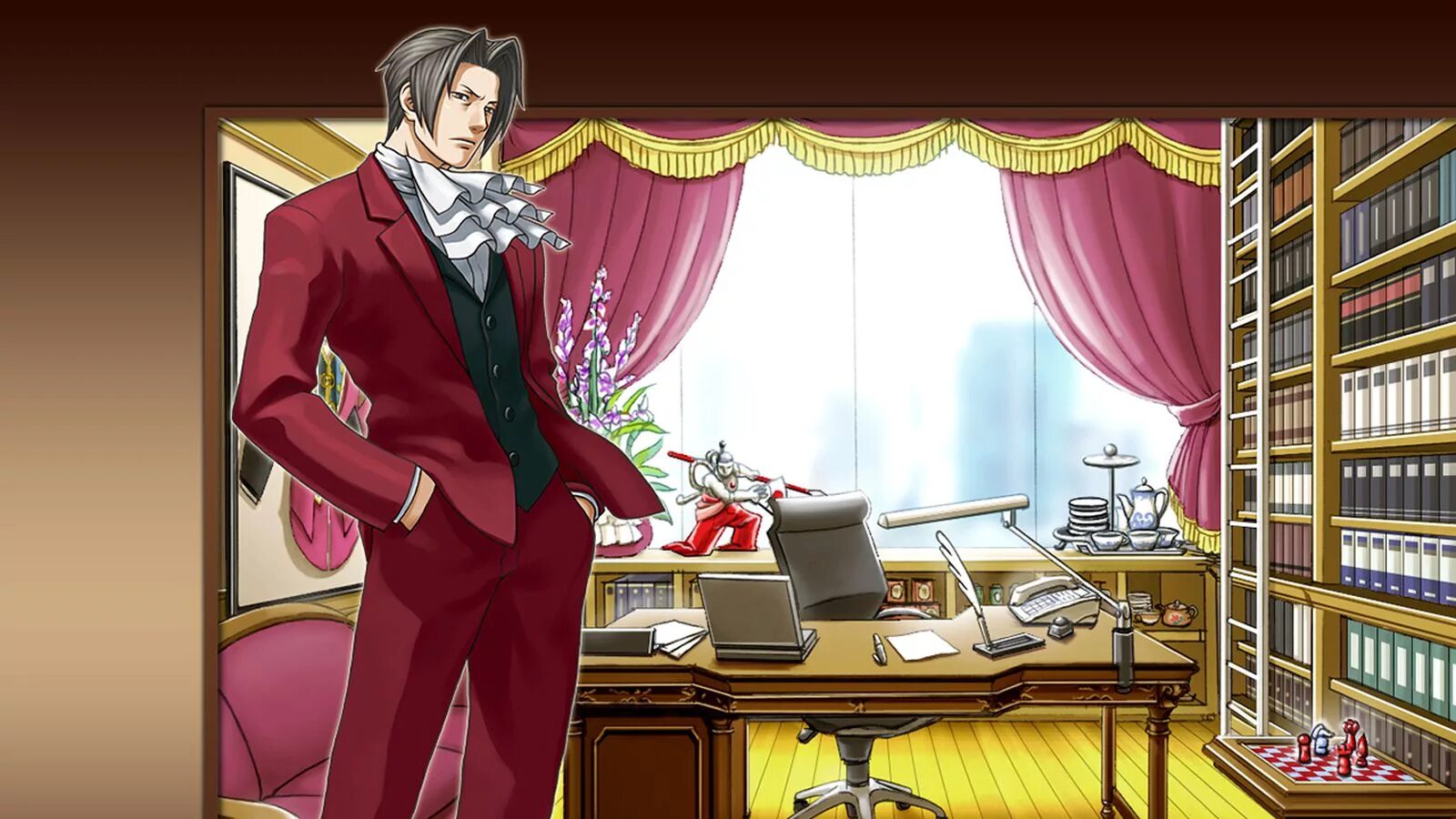 Майлз Эджворт Ace attorney. Ace attorney кабинет Эджворта. Ace attorney investigations: Miles Edgeworth. Miles Edgeworth Art. Miles edgeworth investigations