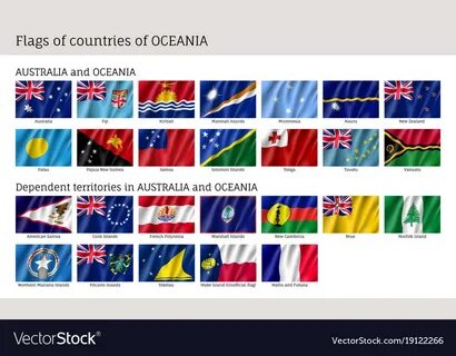 Флаги стран океании
