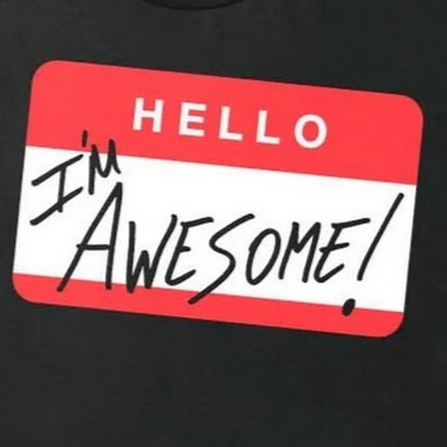 Hello i am low. The Miz Awesome. I'M Awesome картинка. Hello i am. Dumb sign.