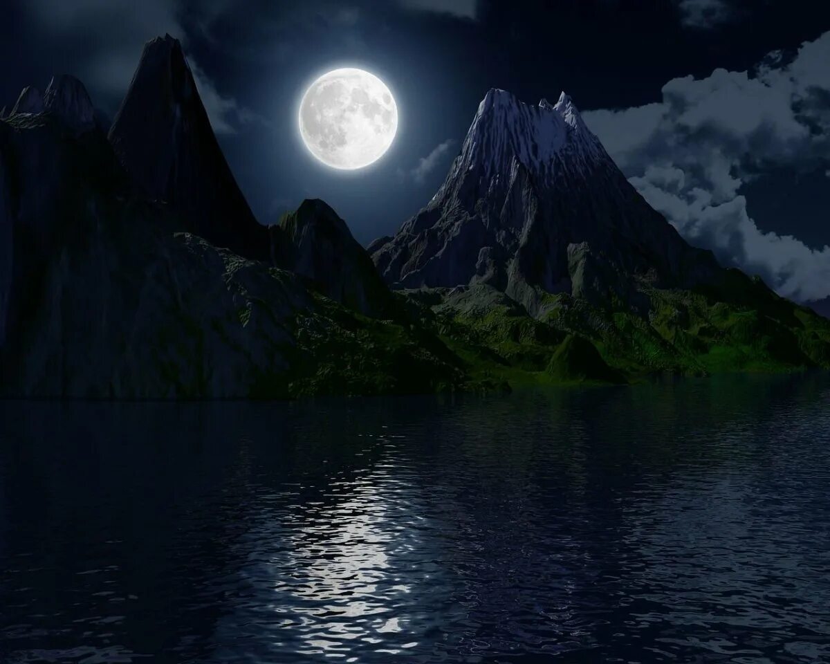 Горы на луне. Горы под луной. Большая луна в горах. Горы ночью. Скалы на луне.