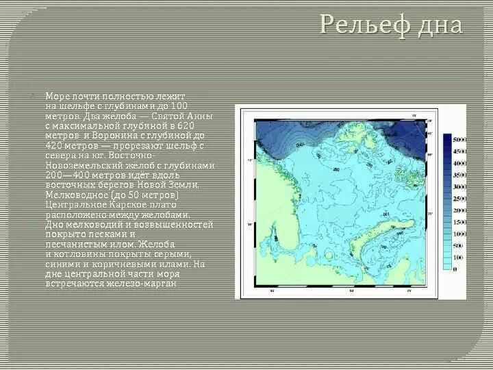 Рельеф дна моря. Рельеф дна моря