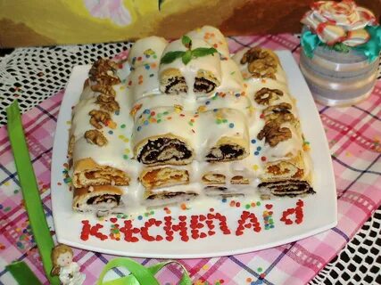 Торт лабиринт с черносливом и курагой