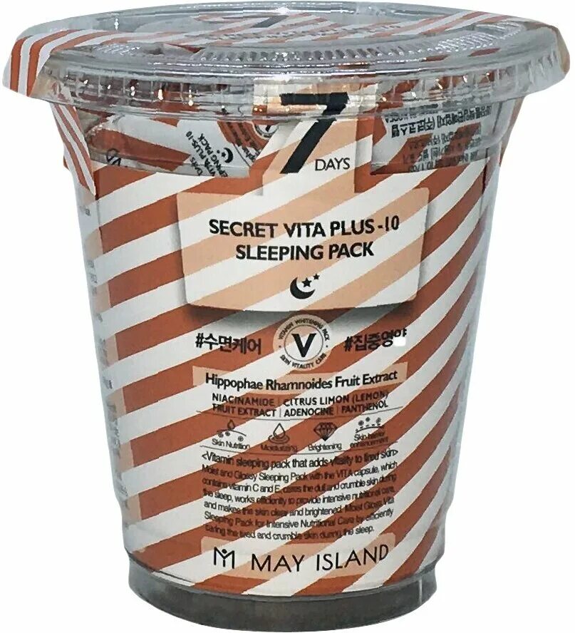 7 secret vita plus 10. [may island 7 days] маска ночная витаминизированная secret vita plus -10 sleeping pack 3*12шт. витаминизированная ночная маска may island secret vita plus-10 sleeping pack. may island 7 days secret vita plus-10 sleeping pack, 5гр. маска для лица secret vita plus -10 sleeping pack.