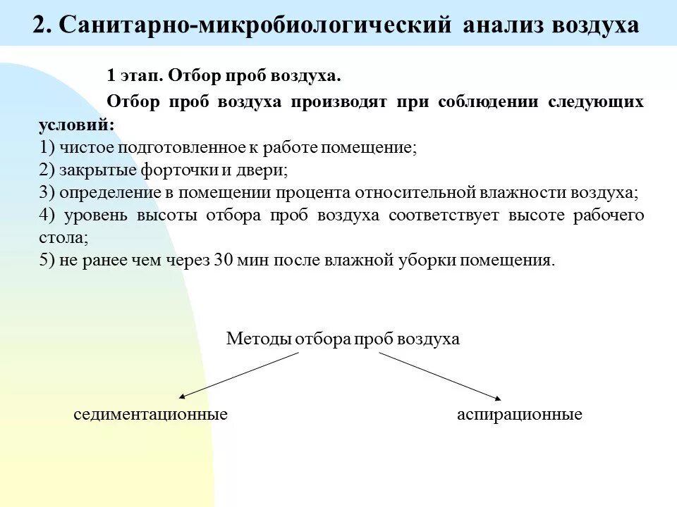 Метод отбора образцов. Аспирационный метод отбора проб воздуха схема. Методы отбора проб воздуха для анализа. Методика отбора проб воздуха для микробиологического исследования. Способы отбора проб воздуха для лабораторного исследования.