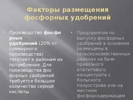 Удобрения какой фактор