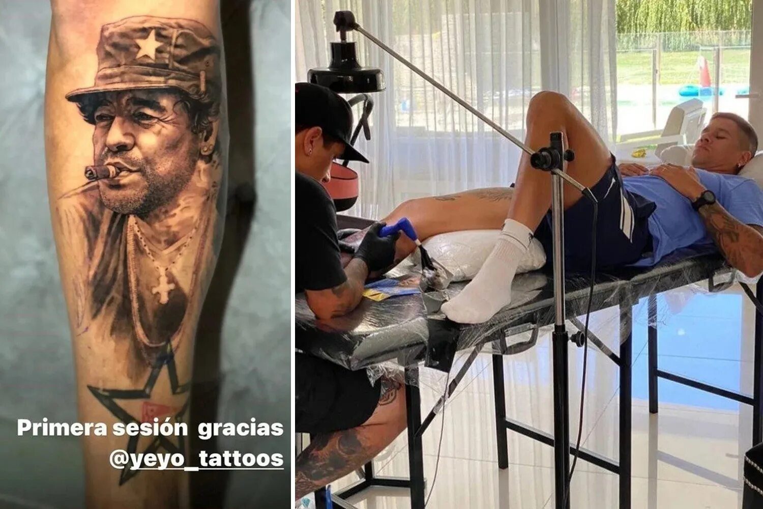 Татуировка фиделя. Марадона Фидель тату. Диего Марадона тату. Фидель Кастро Татуировка. Тату Марадона че