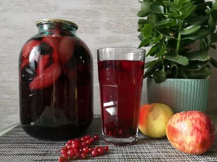 Яблочный сок с черноплодной рябиной