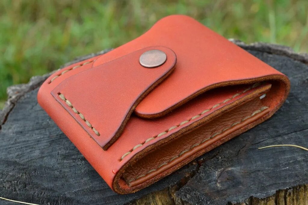 Leather wallet. Leather wallet handmade.