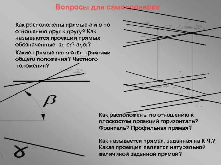 Как расположены эти прямые. Прямые по отношению друг к другу. масштабы моделей по отношению друг к другу.