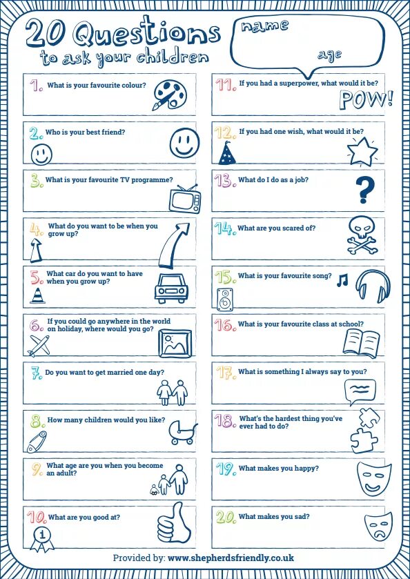 Ask your class. Questionnaire for kids. questions to ask kids. questionnaire for friends. questions to children.