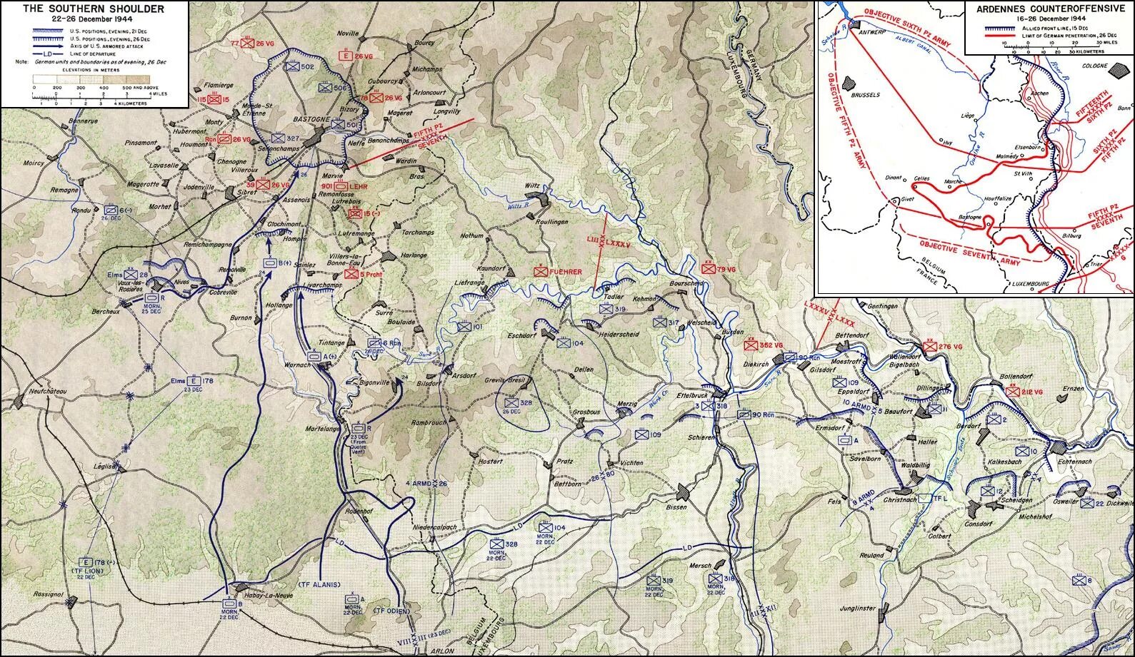 Карты сс. Арденнская операция карта. Арденнская операция 1944 карта. Ardennes 44. Арденны на карте.