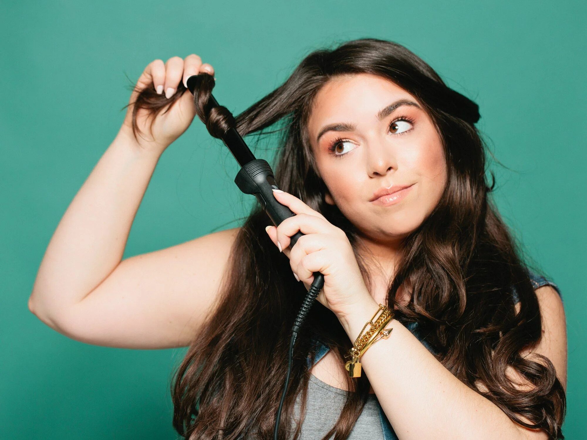 Easy curls. Use a Curling Iron.