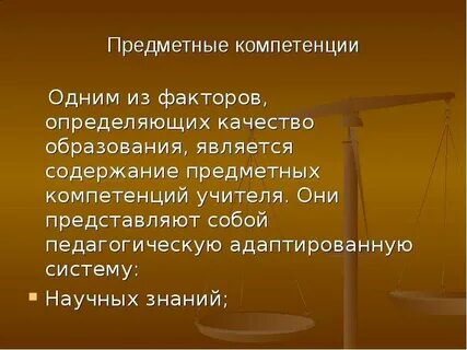 Предметный учитель