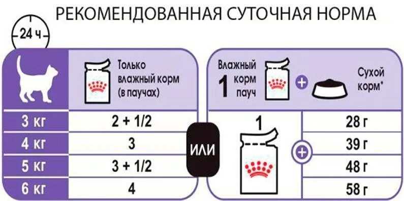 Сколько пакетиков корма давать