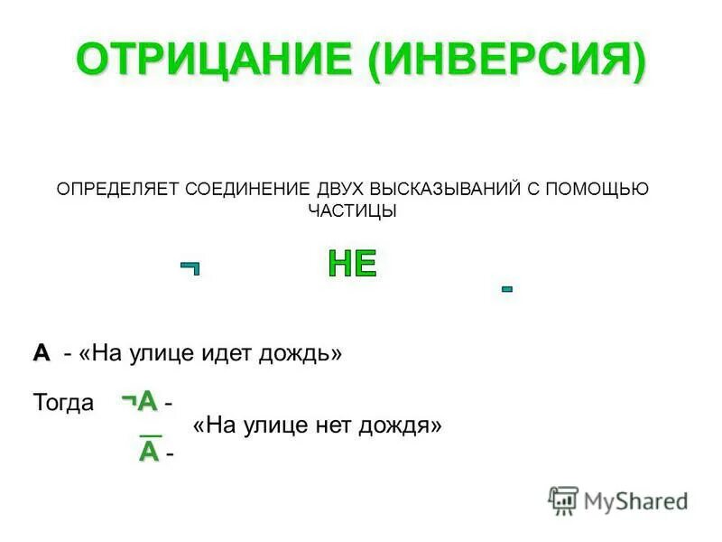 Двойное отрицание логической переменной равно. Двойное отрицание логической переменной равно