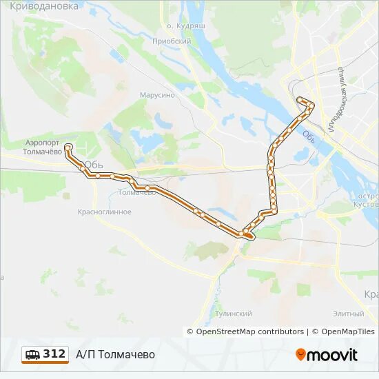 Маршрут автобуса 312. Толмачево на карте Новосибирска. Маршрут 312 Толмачево. Карта аэропорта Толмачево.