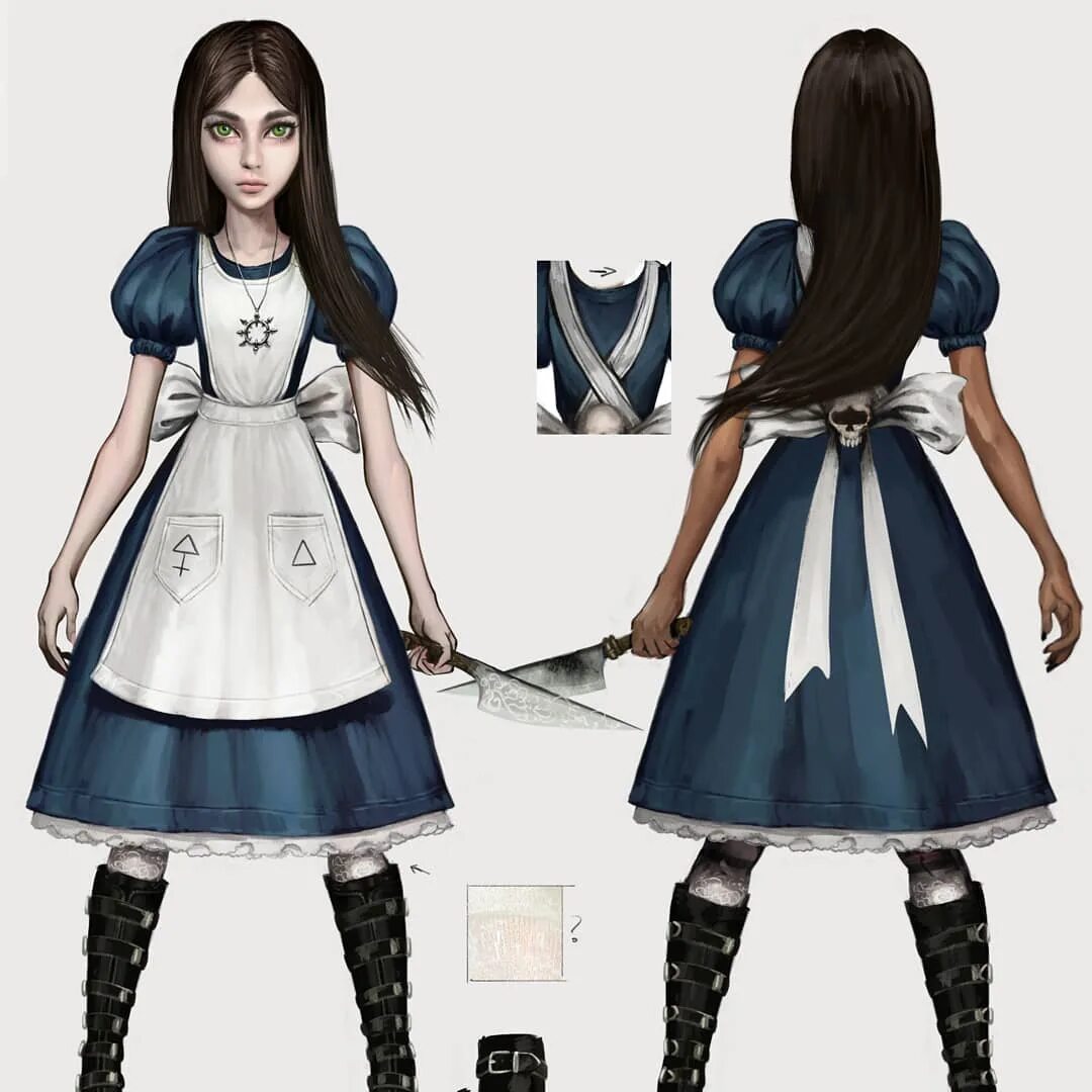 Alice Asylum внешность Алисы. Alice Madness Returns платья концепты.